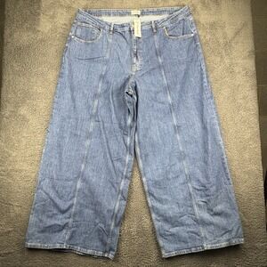 The Drop Jeans Women 36 (43x31) Frida Medium Indigo Wide Leg Baggy y2k Sk8r‎